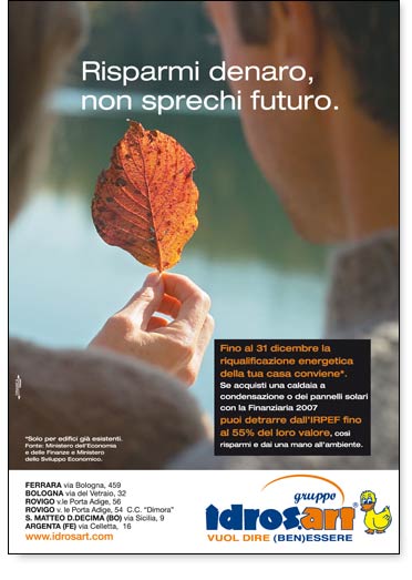 Risparmi denaro, non sprechi futuro