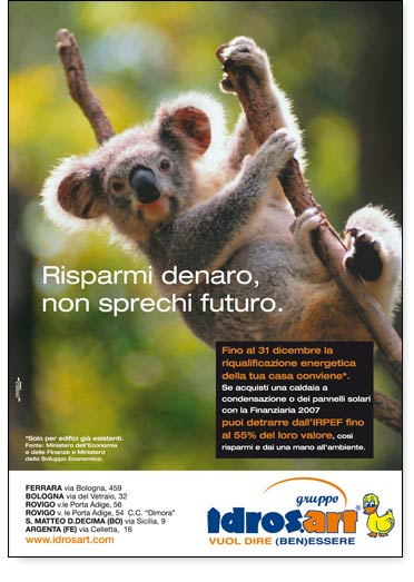 Risparmi denaro, non sprechi futuro