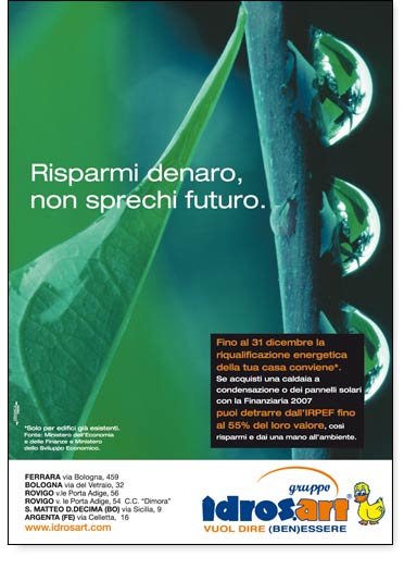 Risparmi denaro, non sprechi futuro